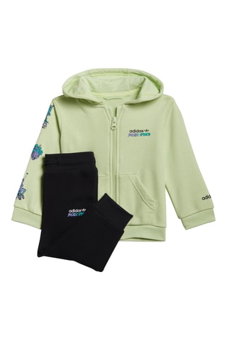 Sweat à capuche et pantalon - Vert d’eau et noir