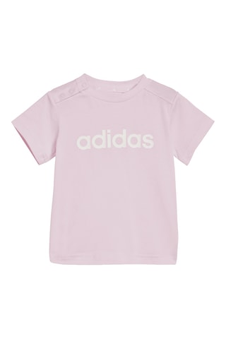 T-shirt et short en coton biologique Essentials Lineage - Rose et gris chiné