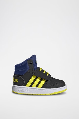 Sneakers Hoops 2.0 Mid Noir et jaune fluo