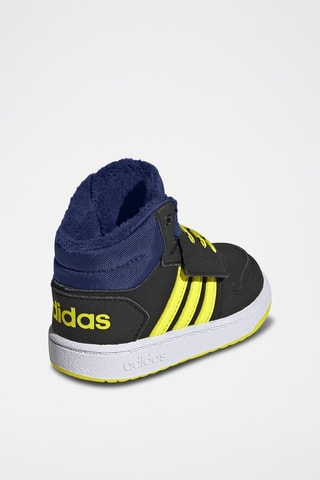 Sneakers Hoops 2.0 Mid Noir et jaune fluo