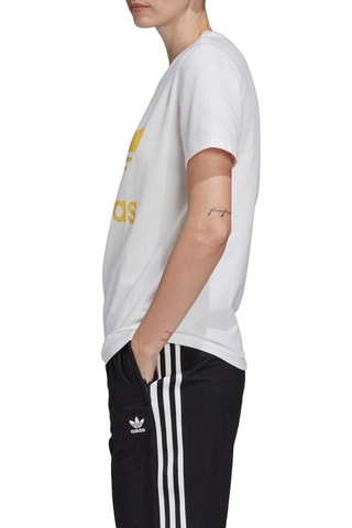 T-shirt Trefoil tee Blanc et jaune