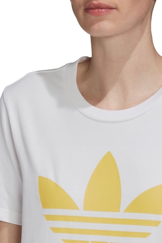 T-shirt Trefoil tee Blanc et jaune