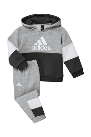 Sweat à capuche et pantalon Inf Cb Fl Noir et gris clair chiné
