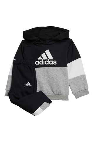 Sweat à capuche et pantalon Inf Cb Fl Noir et gris clair chiné