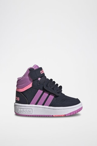Sneakers montantes fourrées Hoops Mid 3.0 AC I Bleu nuit et mauve