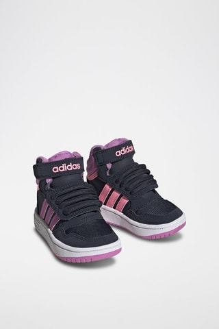 Sneakers montantes fourrées Hoops Mid 3.0 AC I Bleu nuit et mauve