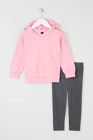 Survêtement Fleece Rose et gris chiné