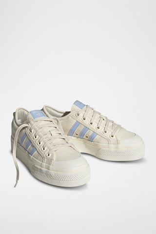 Sneakers plateformes Nizza Platform - Beige et bleu