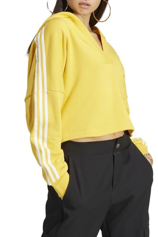 Sweat à capuche Cropped Jaune