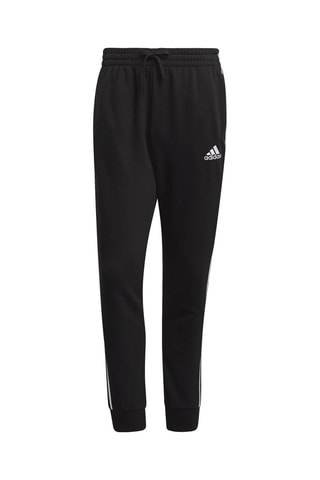 Pantalon Essentials French Terry Tapered Cuff 3-Stripes - noir