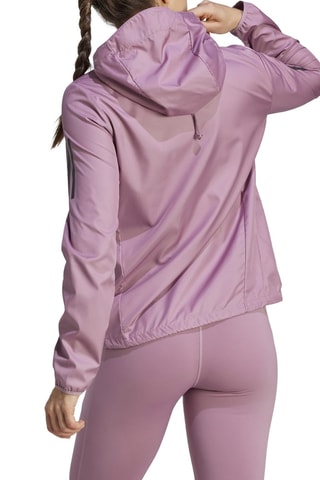 Coupe-vent de running pliable à capuche Own The Run Base - Mauve