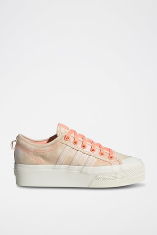 Sneakers plateformes Nizza Platform W - Blanc et saumon