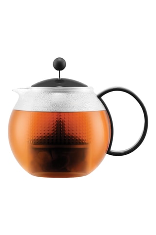 Théière à piston en verre borosilicate, acier inoxydable et plastique sans BPA Assam - 1 l