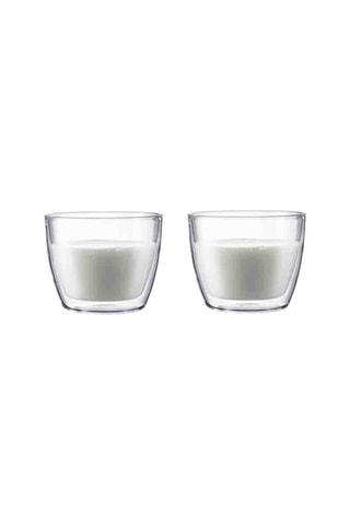 2 tigelas para café latte em vidro borossilicato 0,45 l