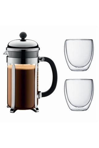 Ensemble à café en verre borosilicate Chambord - 3 pièces - 1 l et 2 x 35 cl