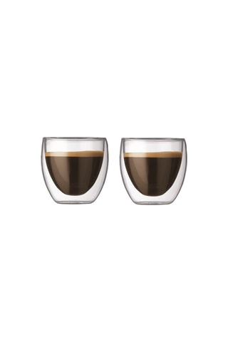 2 copos de parede dupla em vidro borossilicato soprado Pavina - 8 cl