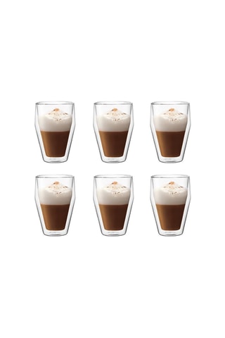 6 copos em vidro borossilicato 
35 cl