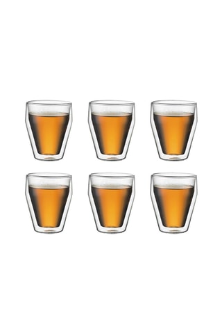 6 copos em vidro borossilicato 
25 cl