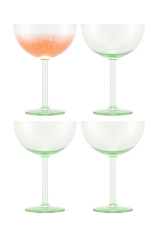 4 coupes à Champagne en plastique - 28 cl