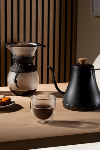 Cafetière en verre borosilicate et acier inoxydable Pourover - 1 l