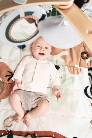 Tapis de jeu en bois Bianca World - Crème - 100 cm - Dès la naissance