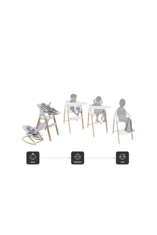 Chaise haute évolutive avec transat Levels - Dès la naissance - Jusqu'à 110 kg