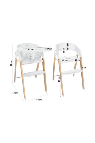 Chaise haute évolutive avec transat Levels - Dès la naissance - Jusqu'à 110 kg