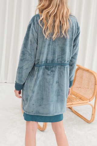 Fleece Kimono 2 materialen Pablo - Groen