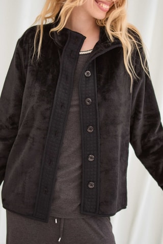 Fleece jasje 2 materialen Pablo - Zwart
