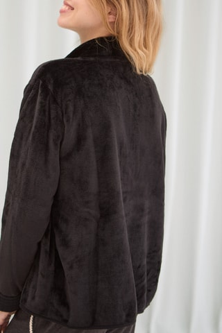 Fleece jasje 2 materialen Pablo - Zwart