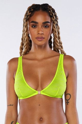 Soutien desportivo Flocked Logo - Verde-lima