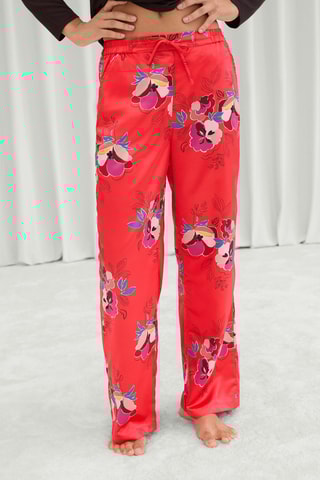 Pyjamabroek Geisha - Rood en Fuchsia
