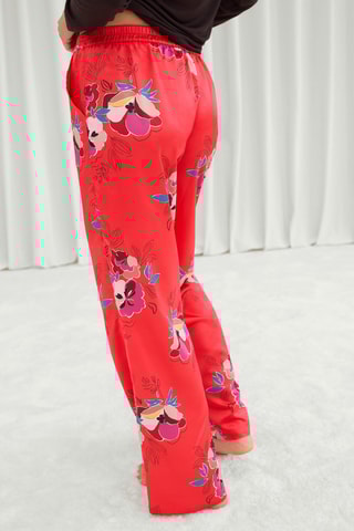 Pyjamabroek Geisha - Rood en Fuchsia