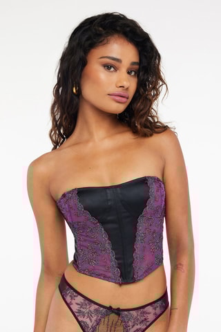 Strapless Top Gilded Chains - Zwart