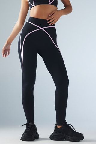Legging Hoge Taille X Mesh - Zwart