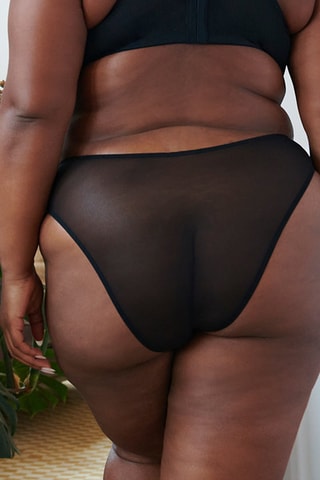 Slip Hoge Taille Renaissance Rose - Zwart