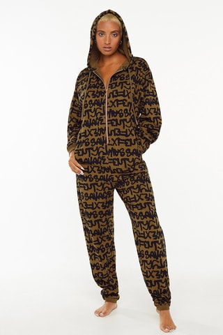 Jumpsuit met Capuchon Forever Savage - Bruin