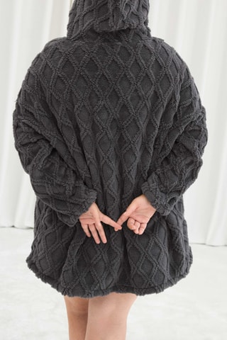 Oversized Fleece Sweater Chérie - Gemêleerd Grijs