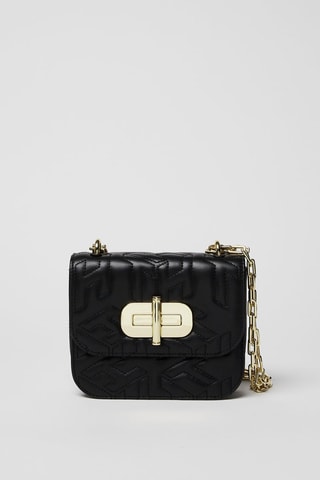 Sac bandoulière en cuir Noir
