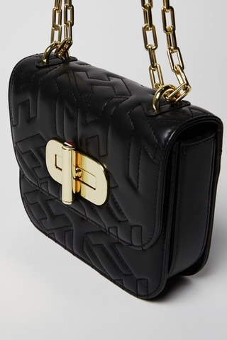 Sac bandoulière en cuir Noir