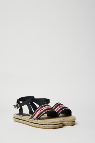 Sandales en cuir Bleu marine
