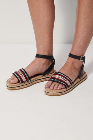 Sandales en cuir Bleu marine
