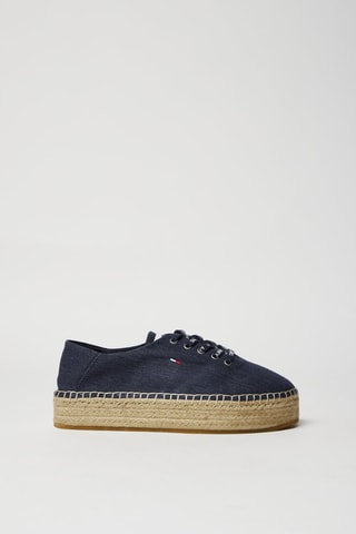 Tennis plateformes en jean Bleu marine