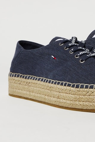 Tennis plateformes en jean Bleu marine