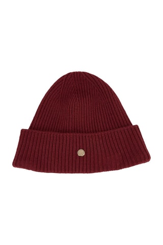 Bonnet en laine et cachemire Bordeaux