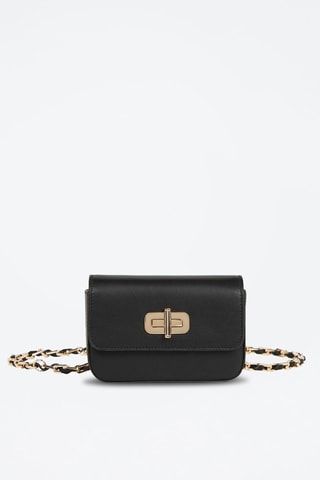 Sac bandoulière en cuir Noir