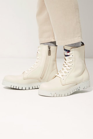 Bottines en cuir Ivoire