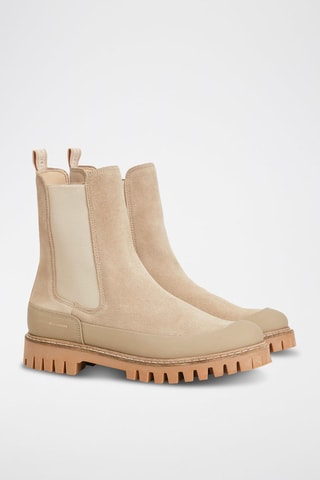 Bottines Chelsea en nubuck Beige