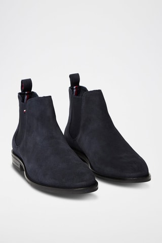 Bottines Chelsea en nubuck Bleu marine