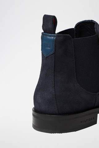 Bottines Chelsea en nubuck Bleu marine
